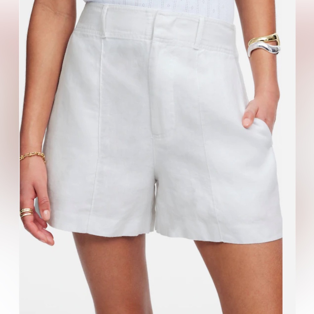 Madewell Pintucked Shorts in 100% Linen